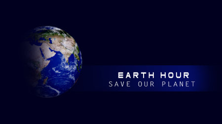 25 march, abstract background of Earth hour concept.の写真素材