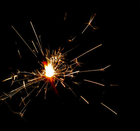 fire stick on black backgroundの写真素材