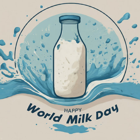 world milk day vector design illustrationの素材
