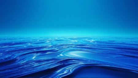 blue ocean waves andの素材