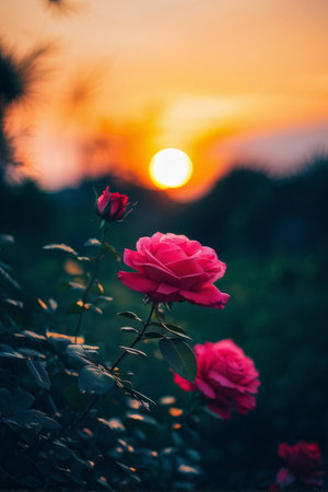 beautiful flowers in the gardenの素材