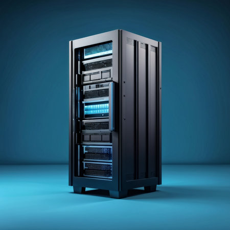 server rack of computer. high resolution 3d imageの素材