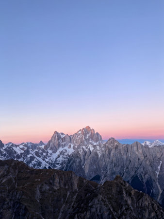 beautiful sunset in the mountainsの素材