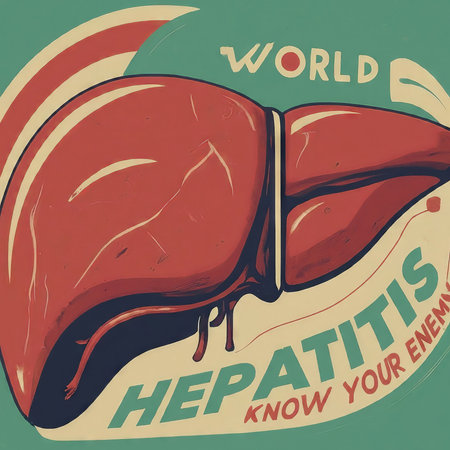 hepatitis liver. vector illustrationの素材