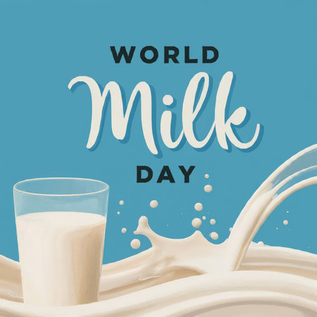 world milk day. 3d illustration.の素材