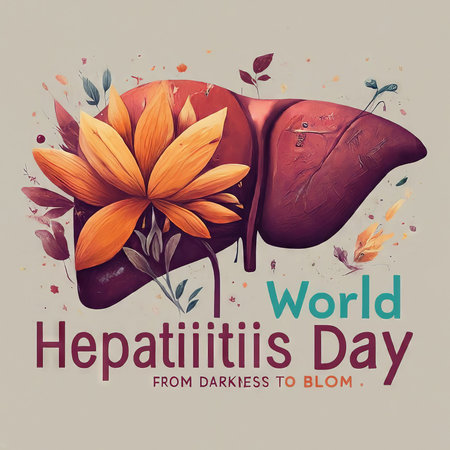 world hepatitis day poster design. vector illustration.の素材