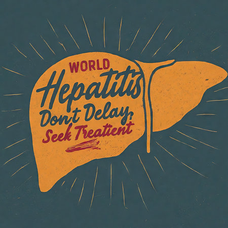 vector illustration of a background for world hepatitis day.の素材