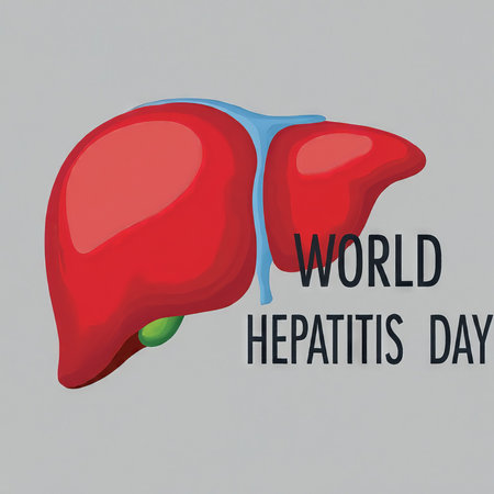 world hepatitis day vector illustration. design for greeting card, banner, label, logo.の素材