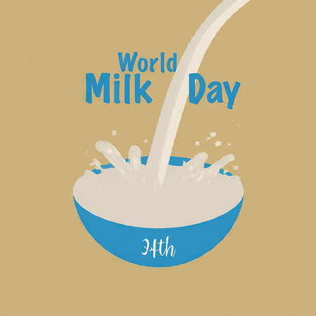 world milk day banner designの素材
