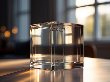 empty glass on the tableの素材