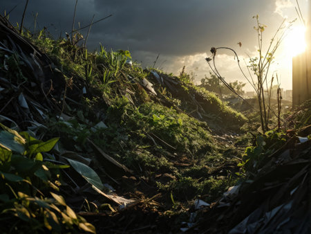 green grass in the forestの素材