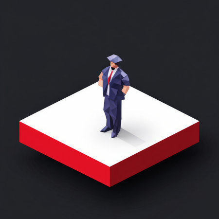 3d image. man with suitcase and briefcase isolated on red background. concept of job career.の素材