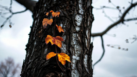 dry leaves in the forestの素材