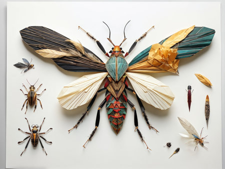different types of insectsの素材