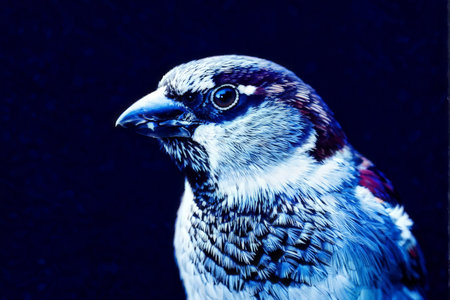 a close up shot of cute sparrows sparrowの素材