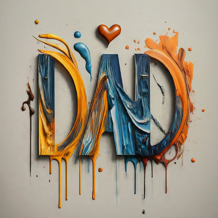 fathers day card with flowers and gifts father concept. concept text giftの素材