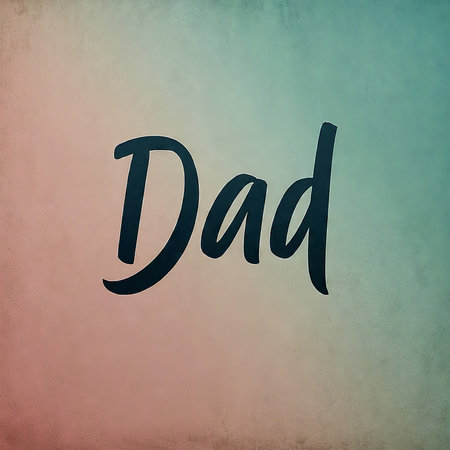 fathers day card with flowers and gifts concept : word love on chalkboard background giftの素材