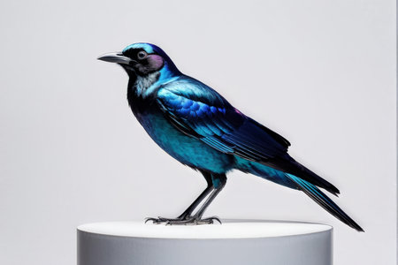 beautiful bird on a white backgroundの素材