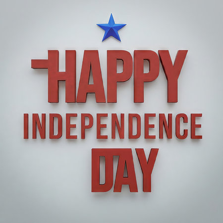 happy 4th of july independence day background with realistic flag. vector design for card, poster, banner, flyer, brochure.の素材