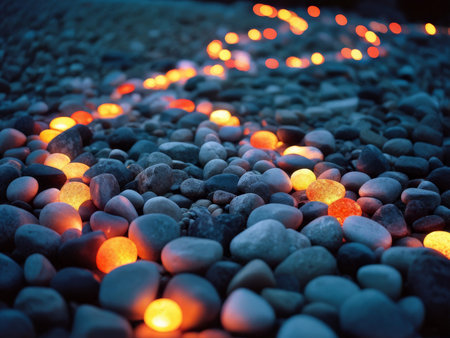 stones and pebbles on beachの素材
