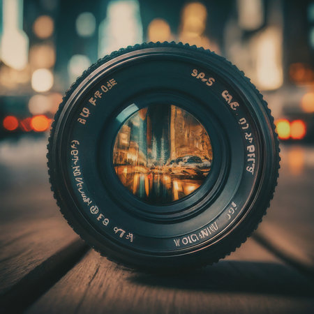 close - up of a lens withの素材