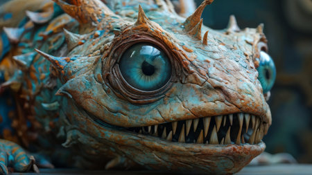 close up shot of a beautiful dragonの素材