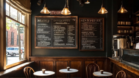 interior of a modern cafeの素材
