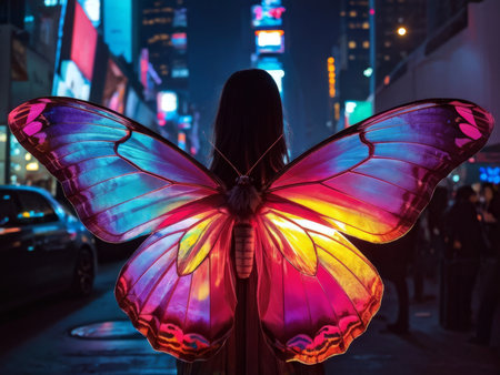 butterfly in the cityの素材