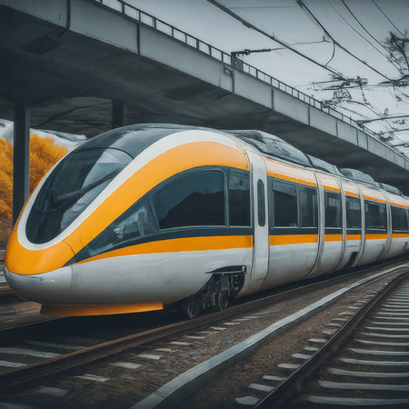 railway tracks in the cityの素材