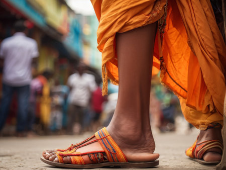 indian woman in traditional costumeの素材