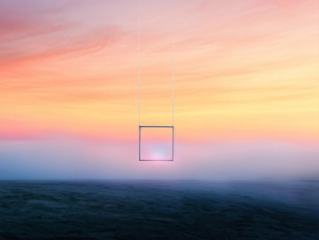 beautiful landscape of the mountainsの素材