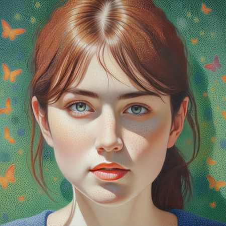 portrait of a beautiful young woman.の素材