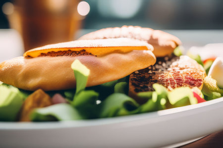 fresh and tasty sandwich with vegetablesの素材