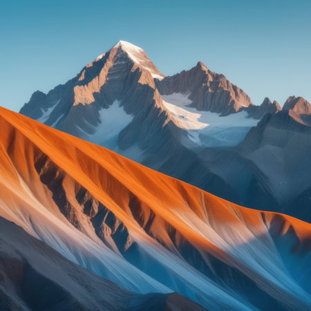 beautiful mountain scenery in summerの素材