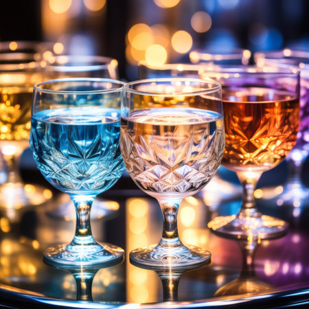 A serene landscape featuring a tranquil lake surrounded by lush greenery and towering mountains in the distance. The image features strong visual details, balanced composition, andの素材