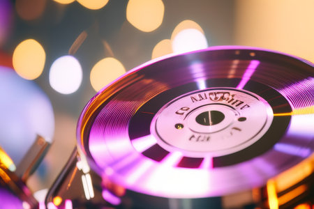 A serene landscape featuring a calm lake reflecting the sky and surrounding trees. The colors are muted with soft blues, greens, and earth tones dominating the scene.の素材