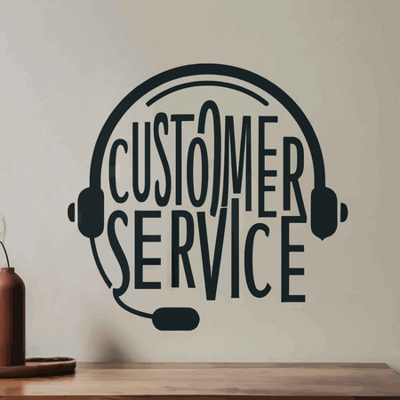 text sign showing customer service. business photo showcasing customers who is service to or buyer productの素材