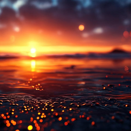 A serene landscape featuring a tranquil lake surrounded by lush greenery and towering mountains in the distance. The image features strong visual details, balanced composition, andの素材