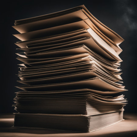 Pile of books on black background .の素材