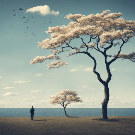 Lonely tree in the desertの素材