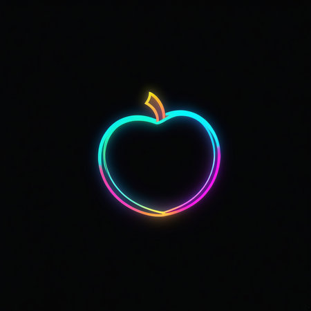 neon heart with a effect. shaped sign. colorful vector illustrationの素材