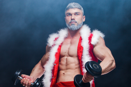 Holidays and celebrations, New year, Christmas, sports, bodybuilの写真素材