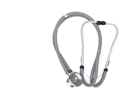 Stethoscope isolated on white background. Place to copy paste.の写真素材