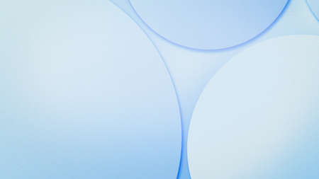 Seamless sky blue circled background. Abstract blue circle background. Round shaped background. Round 3D Illustration.の写真素材