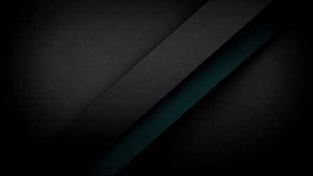 Modern simple dark background with green stripe layers.の写真素材