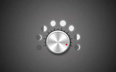 Crescent moon with volume switch Ramadan Kareem background concept. Greeting for Ramadan Mubarak. Eid Mubarak. Happy Ramadan. Happy Eid Greeting Card Idea. Holy Month. Empty Space.の写真素材