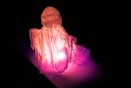 Halloween Ghost on a Black Background. With Lighting Inside. (Color Distortion Effect)