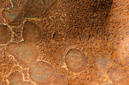 Grunge rusty sheet of metal steel tin  Natural outdoor corrosion  Abstract background detail  