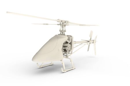 Rendered 3D toy helicopterの写真素材