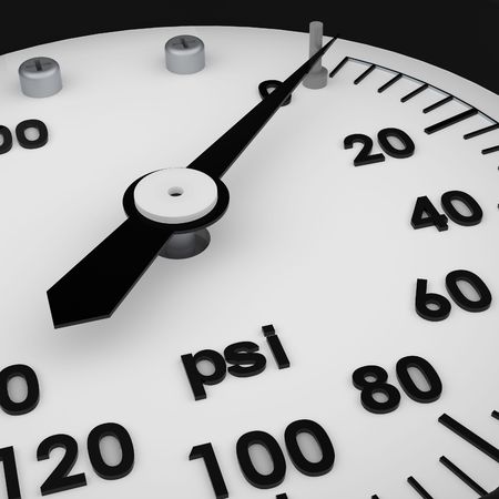 Rendered 3d partial pressure gauge